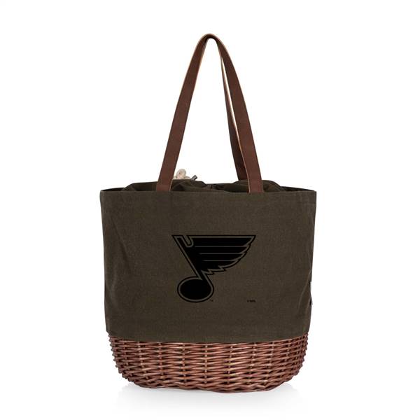 St Louis Blues - Coronado Canvas and Willow Basket Tote – PICNIC