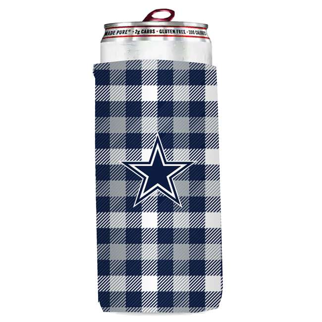 Dallas Cowboys Star Cowboys Logo Flat Can Grey Coozie