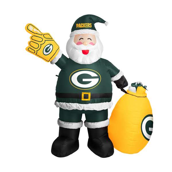 logobrands 7 ft. Green Bay Packers Santa Inflatable 620290 - The Home Depot