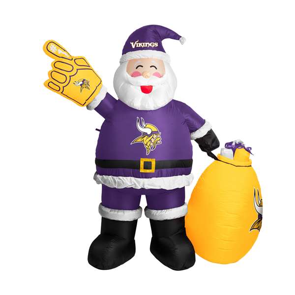 7' Air Blown Inflatable NFL Minnesota VIKINGS Santa Claus