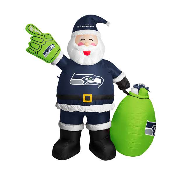 Seattle Football Seahawks Inflatable Santa 7 Ft Tall