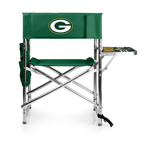 Green Bay Packers Folding Sports Chair with Table