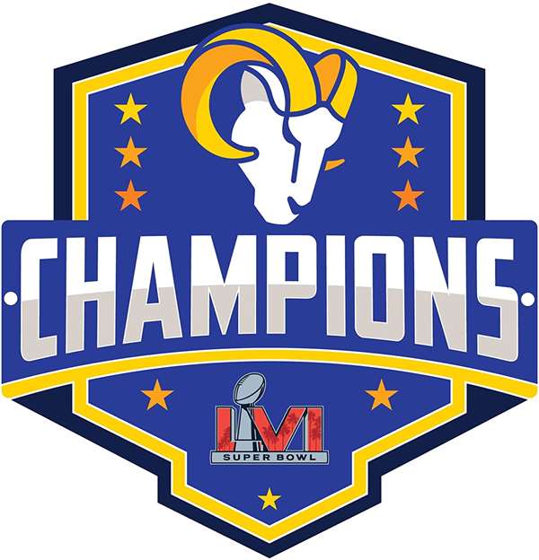 LOS ANGELES RAMS SUPER BOWL LVI CHAMPS PENNANT