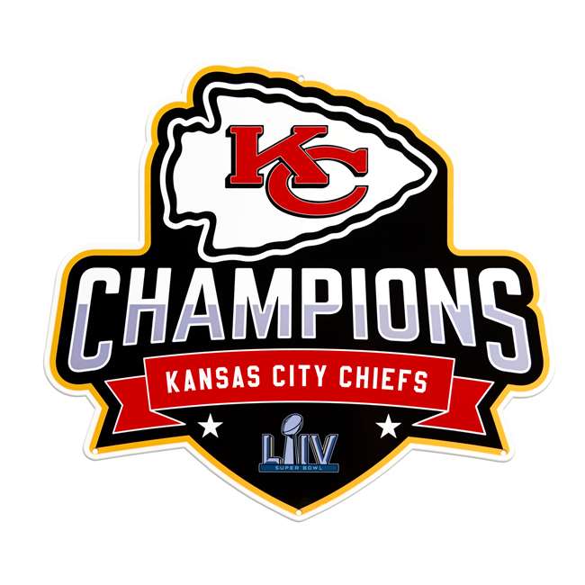 Kansas City Chiefs Super Bowl LVII Champions 20 Steel Logo Sign