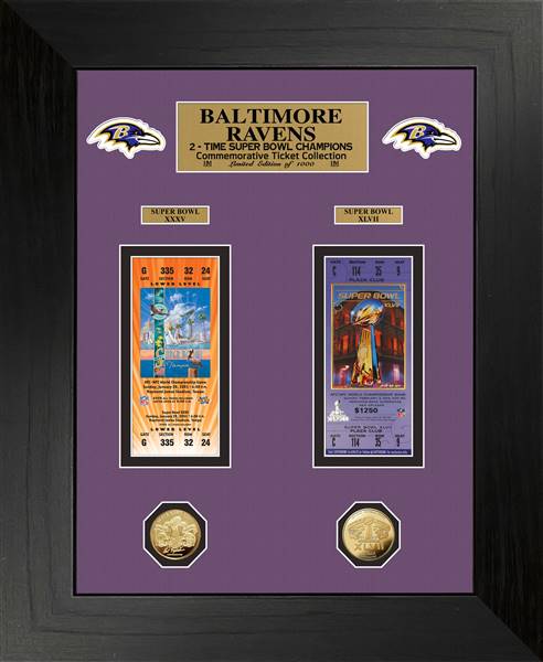 Baltimore Ravens 2x Super Bowl Champs Etched Acrylic