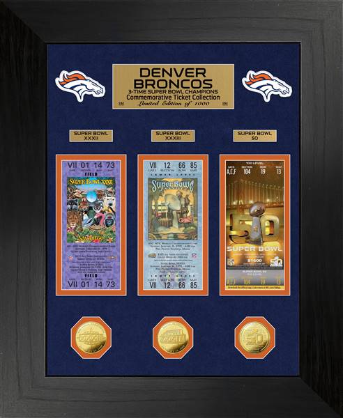 Highland Mint John Elway Denver Broncos 13 x Impact Jersey Frame