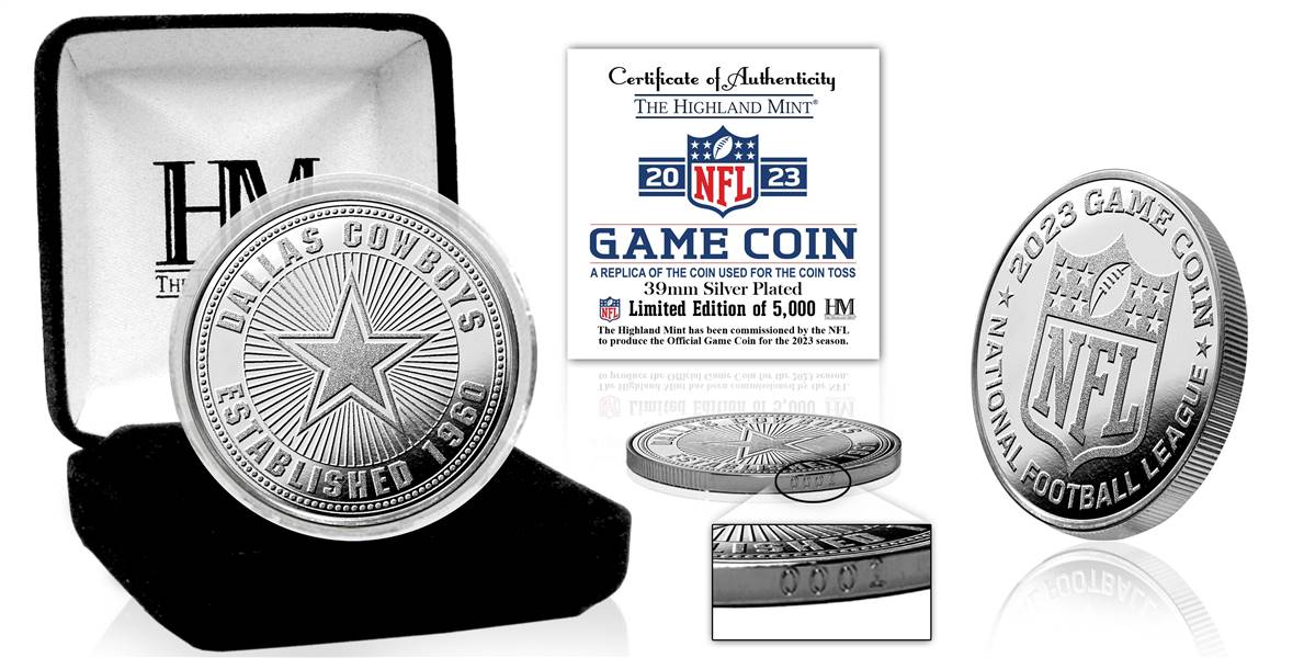 Dallas Cowboys Art Deco Stadium Silver Coin Photo Mint