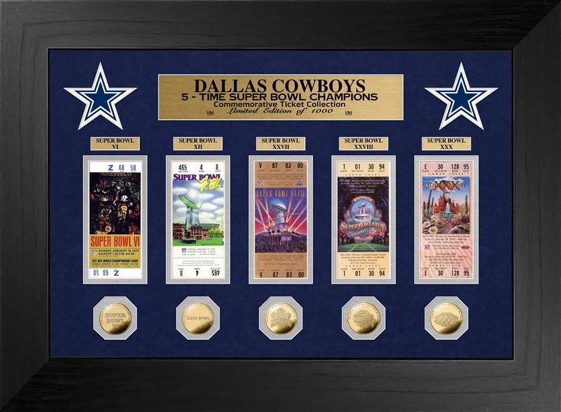 Highland Mint Dallas Cowboys Super Bowl Tickets Picture