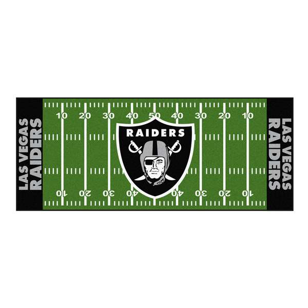 FANMATS 7361 Las Vegas Raiders Field Runner Rug - 30in. x 72in.