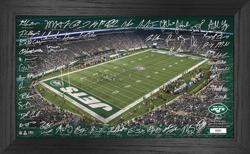 Highland Mint New York Jets 12 x 20 2023 Signature Gridiron