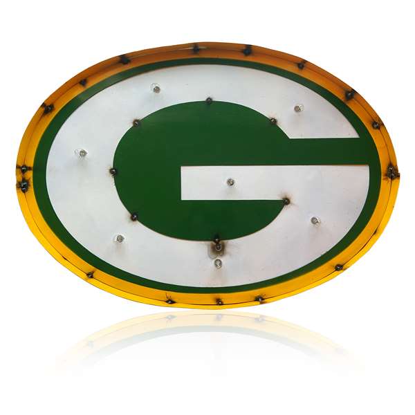 Green Bay Packers Glass Wall Art Helmet For Sale