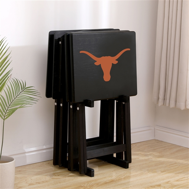 Unversity of Texas TV Trays W Stand