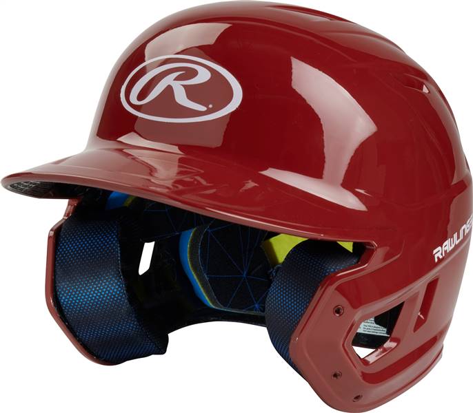 Rawlings Mach Gloss Batting Helmet, Cardinal, Size: Senior