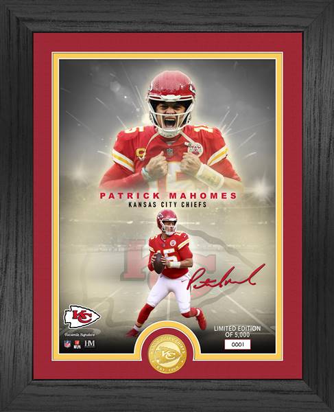 Patrick Mahomes Kansas City Chiefs Impact Jersey Number Frame