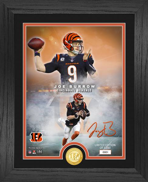 Cincinnati Bengals Joe Burrow Highland Mint 13'' x 13'' Impact