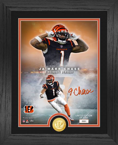 Ja'Marr Chase Cincinnati Bengals Impact Jersey Frame