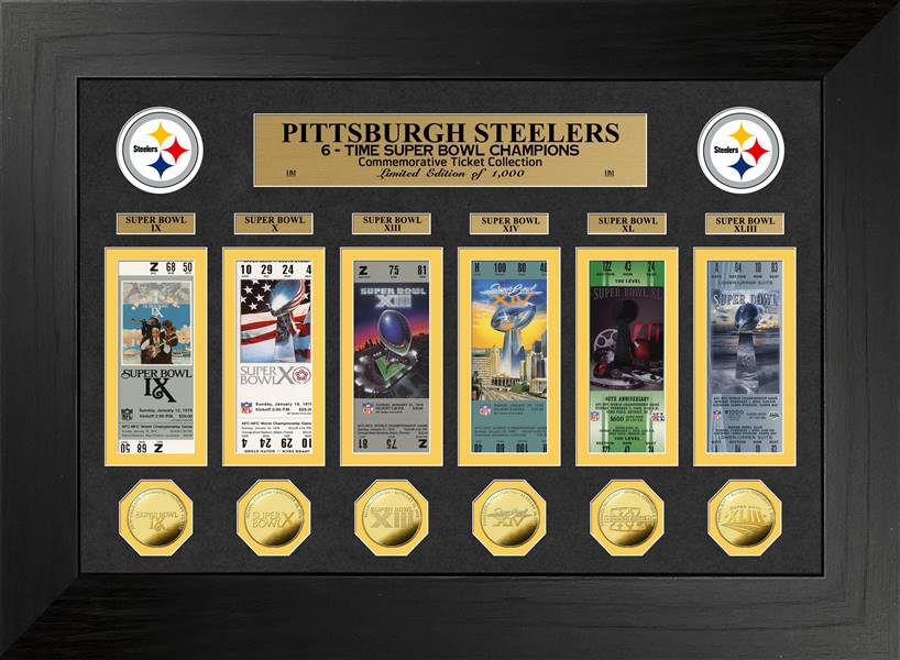 Pittsburgh Steelers Black-Gold 6X Super Bowl Champs Commemorative