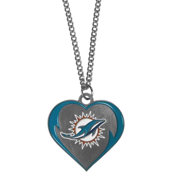 : NFL Siskiyou Sports Fan Shop Miami Dolphins Team Tag Necklace  26 inch Team Color : Sports & Outdoors