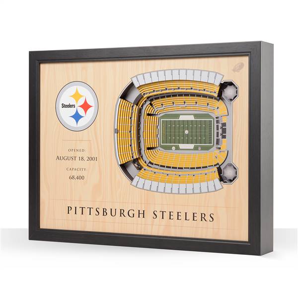 Pittsburgh Steelers 3D Logo Series Wall Art-12X12 YouTheFan